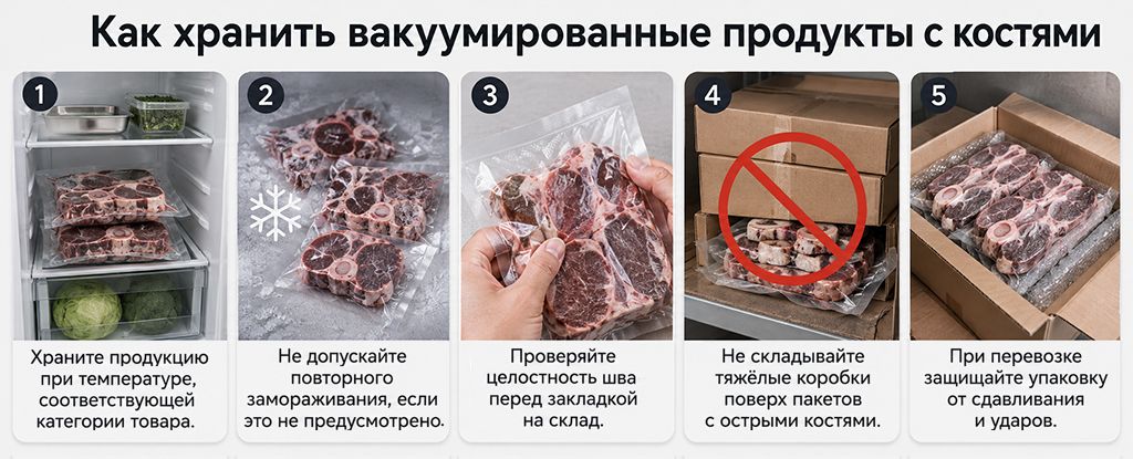 Как хранить вакуумированные продукты с костями