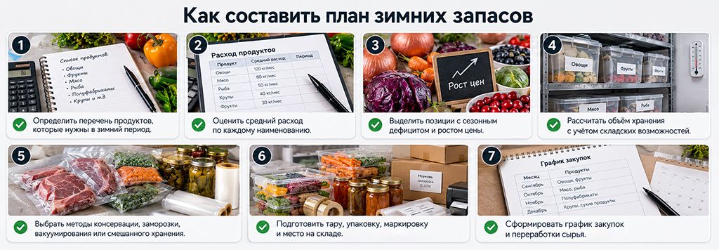 Как составить план зимних запасов Как составить план зимних запасов