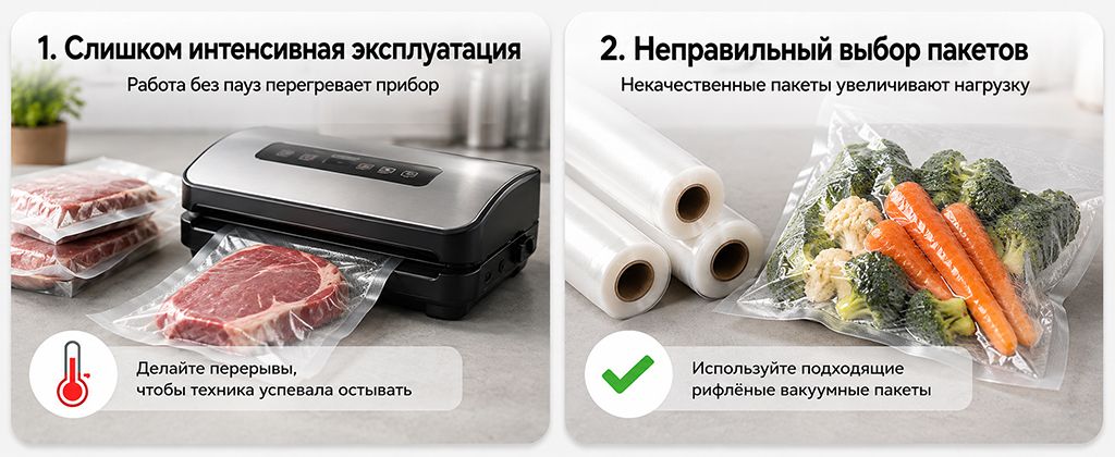 Слишком интенсивная эксплуатация и неправильный выбор пакетов