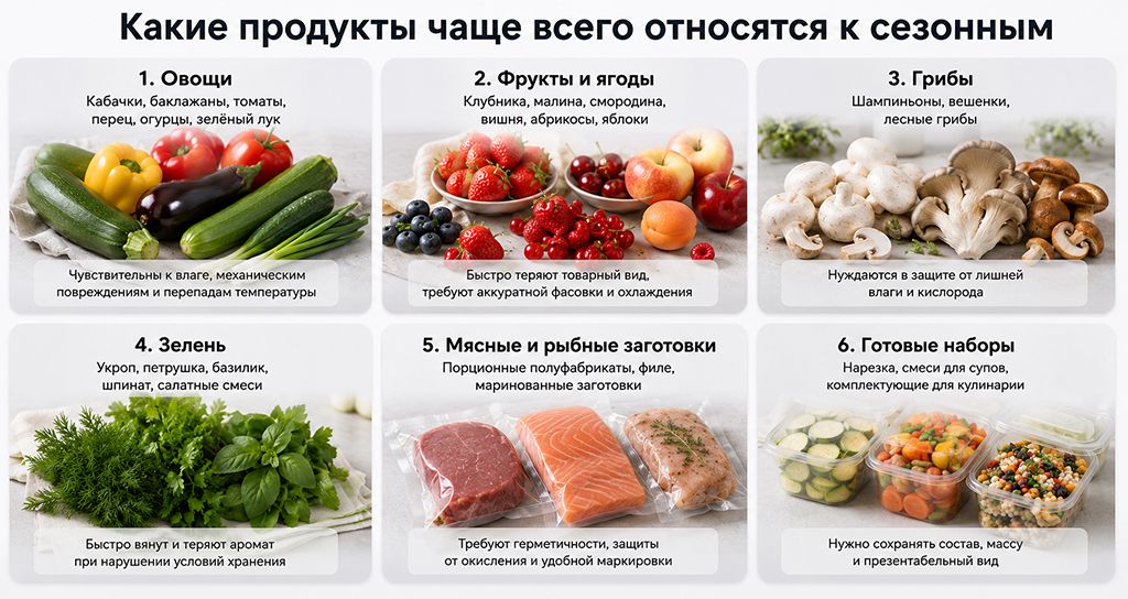 Какие продукты чаще всего относятся к сезонным Какие продукты чаще всего относятся к сезонным