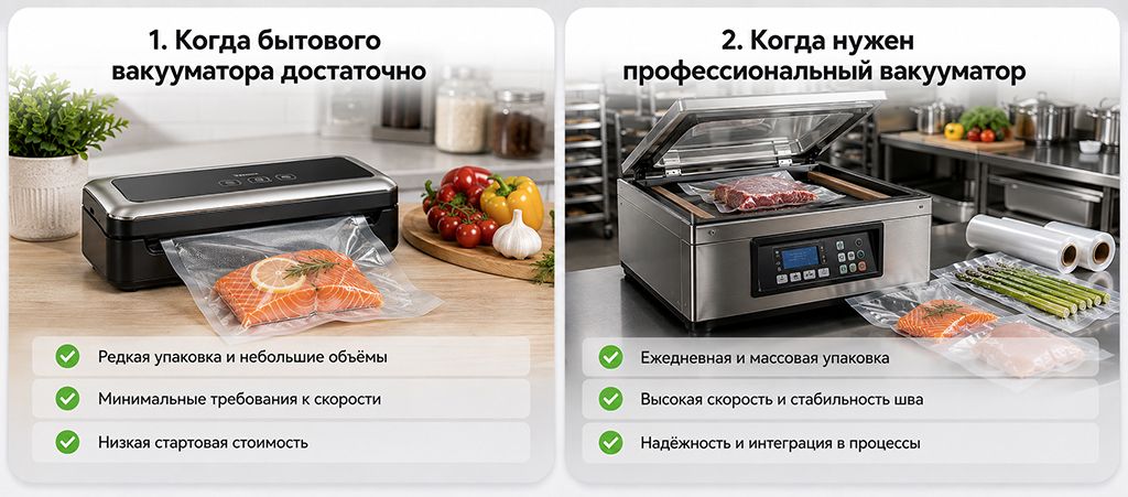 Когда нужен профессиональный вакууматор Когда нужен профессиональный вакууматор