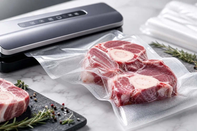 Как вакуумировать продукты с костями